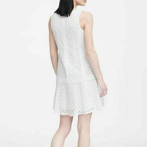 Banana Republic Eyelet Midi Dress White Size 6 NEW